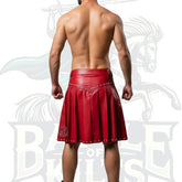 Leather Hybrid Kilt – Handmade Men’s Genuine Red Cow Leather Kilt
